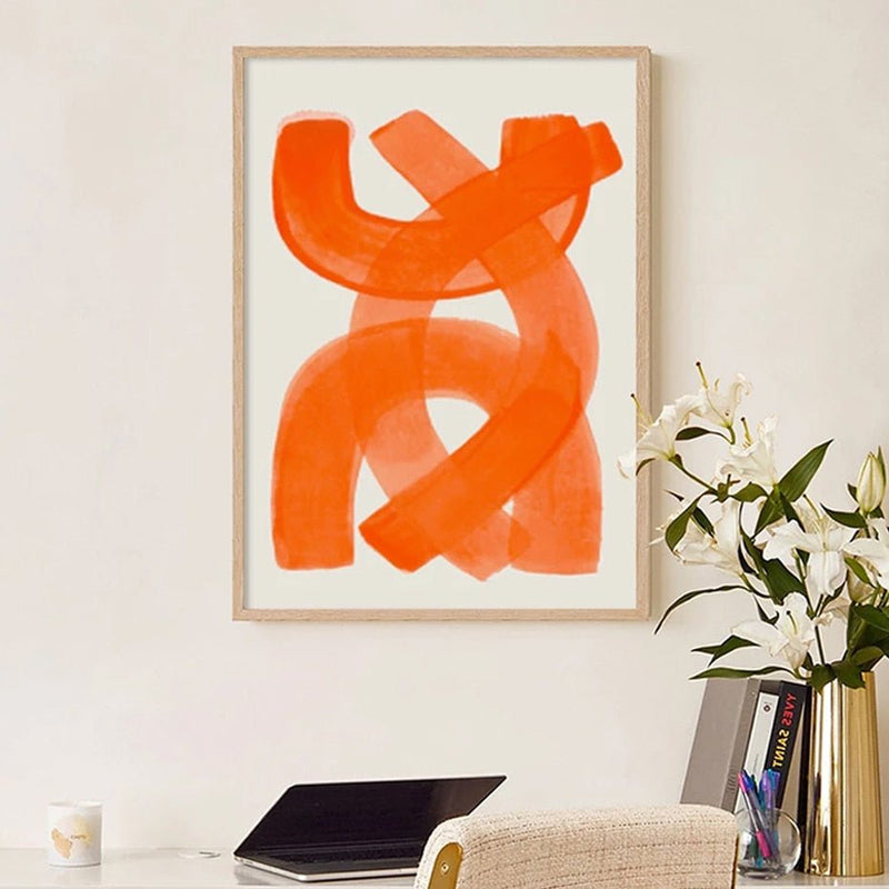 Modern Abstract Watercolour Wall Art Canvas Poster - The House Of BLOC