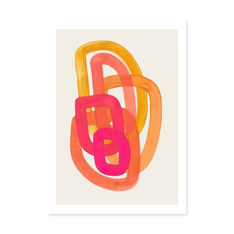 Modern Abstract Watercolour Wall Art Canvas Poster - The House Of BLOC