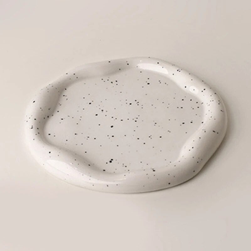 Modern Ceramic & Silver Plated Ink Dot Tray - The House Of BLOC