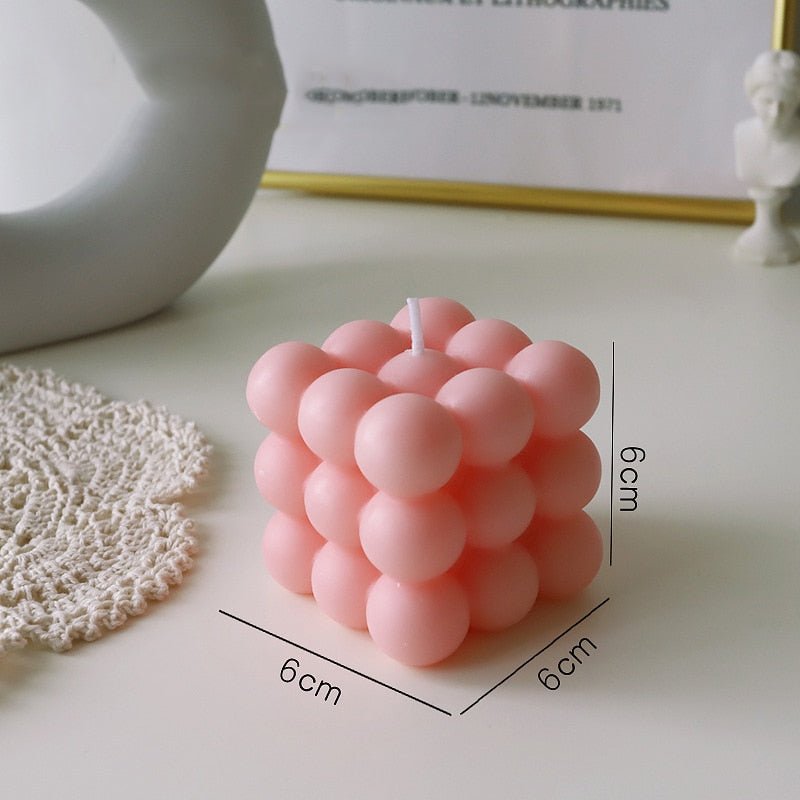 Modern Cube Bubble Decorative Candle - The House Of BLOC