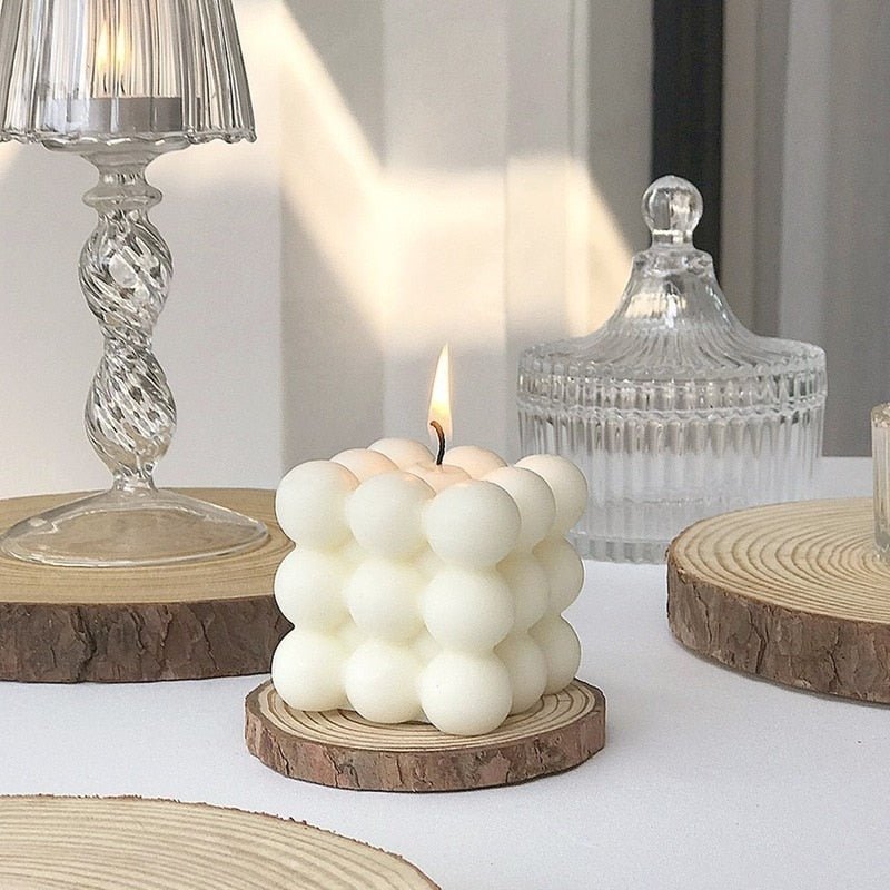 Modern Cube Bubble Decorative Candle - The House Of BLOC