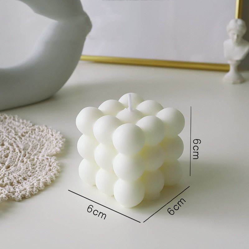 Modern Cube Bubble Decorative Candle - The House Of BLOC