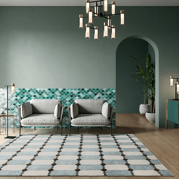 Modern Geometric Living Room Carpet - The House Of BLOC