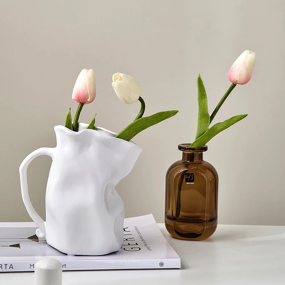 Modern Minimalist Irregular Ceramic Vase - The House Of BLOC