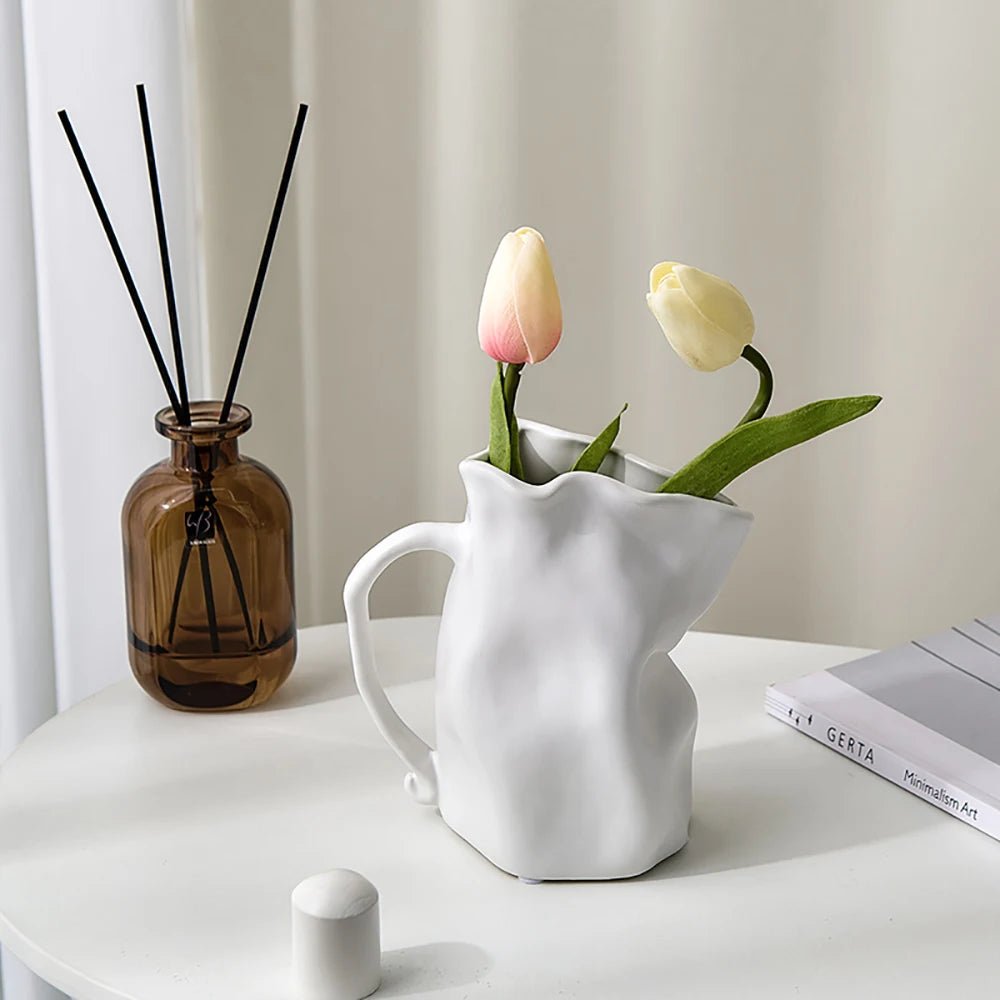 Modern Minimalist Irregular Ceramic Vase - The House Of BLOC