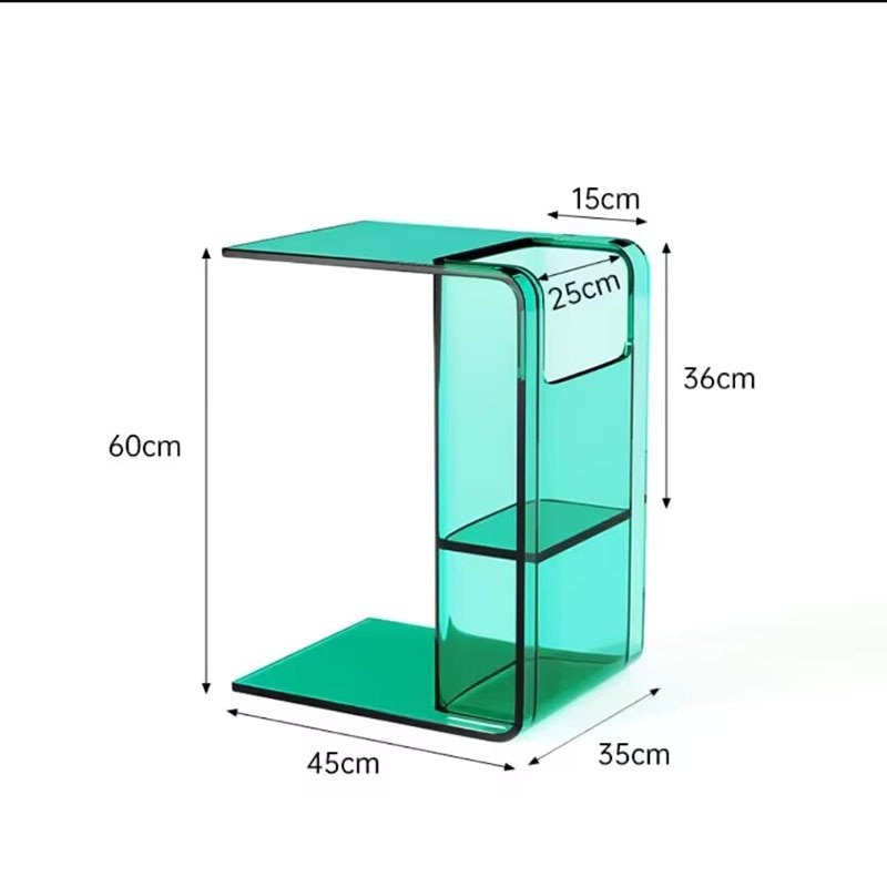 Modern Style Transparent Sofa Side Table - The House Of BLOC