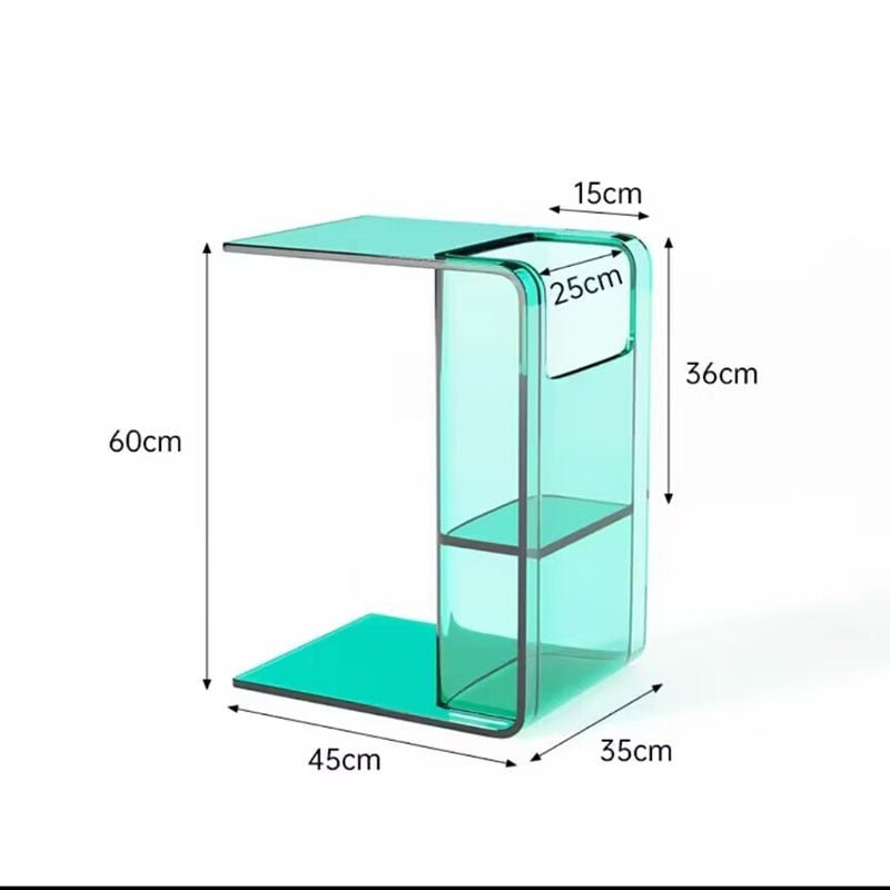 Modern Style Transparent Sofa Side Table - The House Of BLOC