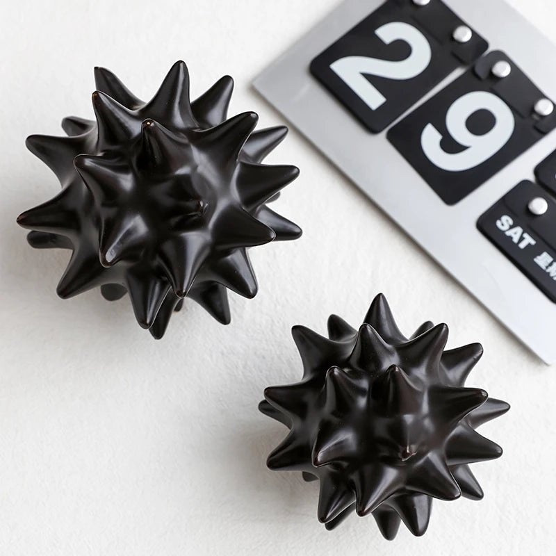 Monochrome Ceramic Sea Urchin Ornament - The House Of BLOC