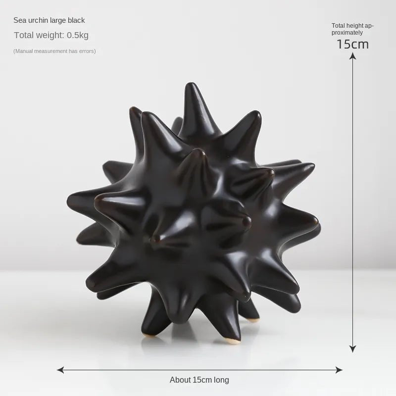 Monochrome Ceramic Sea Urchin Ornament - The House Of BLOC