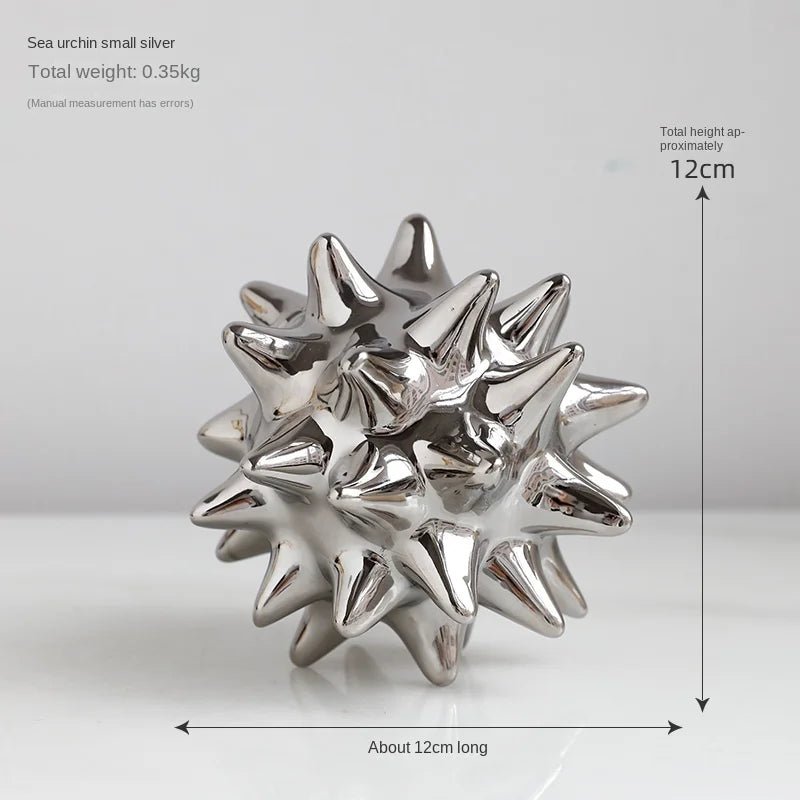 Monochrome Ceramic Sea Urchin Ornament - The House Of BLOC