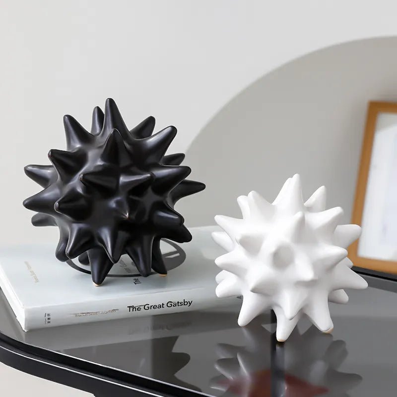 Monochrome Ceramic Sea Urchin Ornament - The House Of BLOC