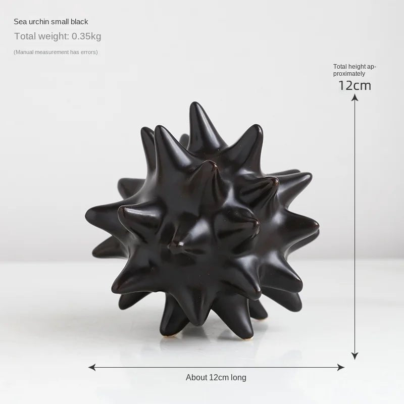 Monochrome Ceramic Sea Urchin Ornament - The House Of BLOC