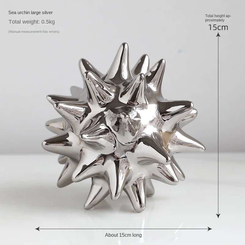 Monochrome Ceramic Sea Urchin Ornament - The House Of BLOC