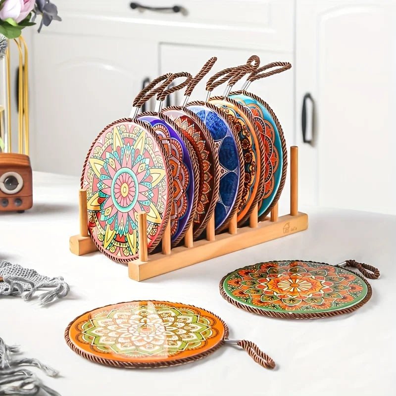 Moroccan Style Pattern Ceramic Coaster - The House Of BLOC