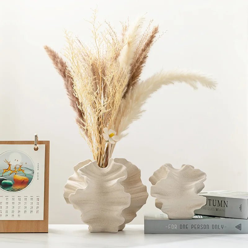 Natural Look Ceramic Coral Design Vase - The House Of BLOC