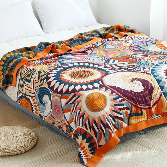 Nordic Boho Cotton Throw Blanket - The House Of BLOC