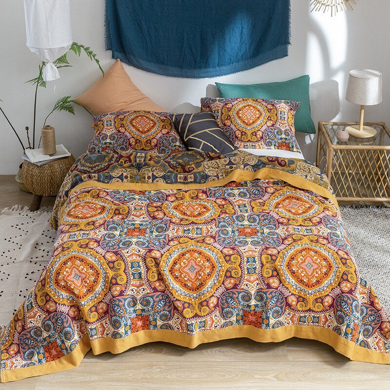 Nordic Boho Cotton Throw Blanket - The House Of BLOC