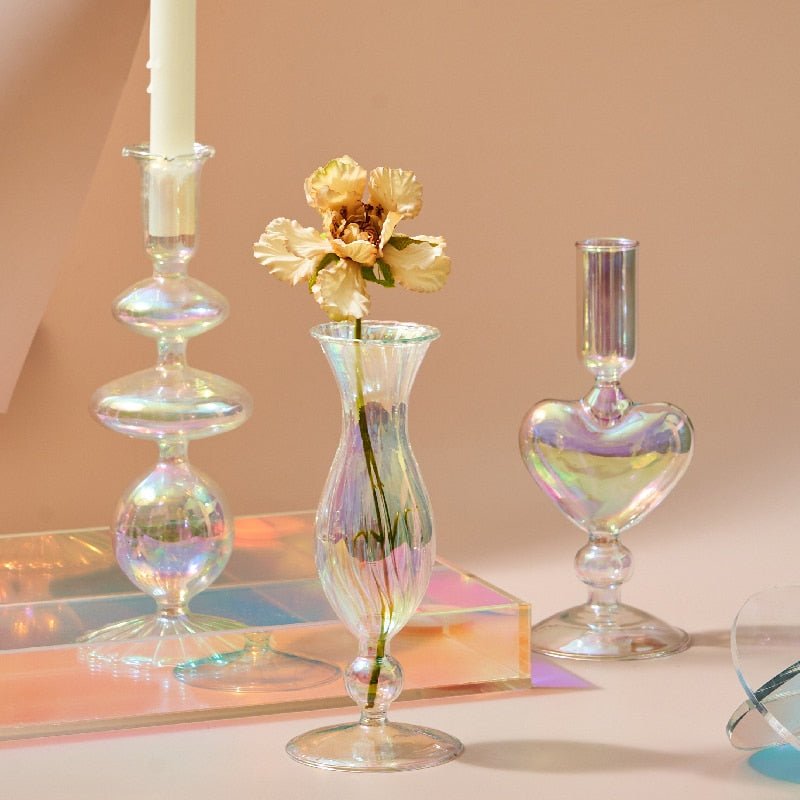 Nordic Iridescent Candle Holders - The House Of BLOC