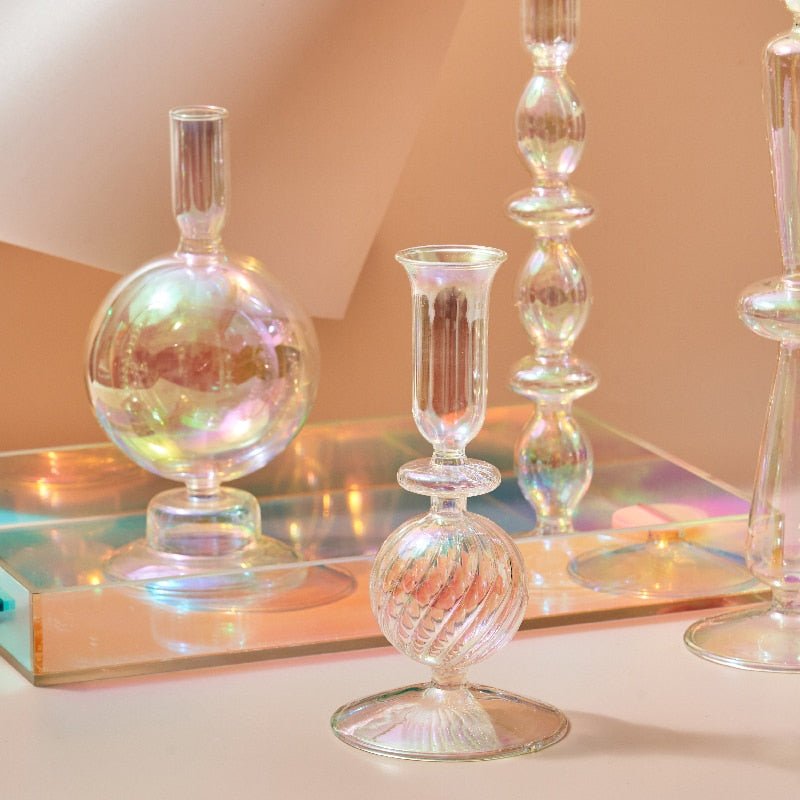 Nordic Iridescent Candle Holders - The House Of BLOC