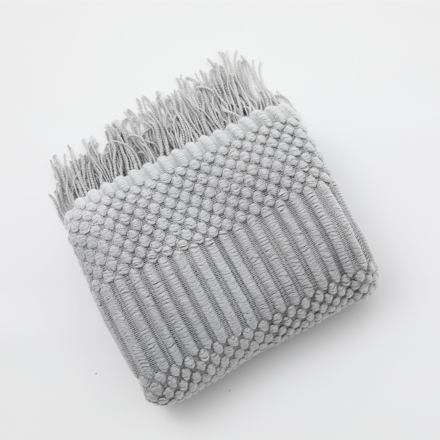 Nordic Solid Sofa Knitted Blanket - The House Of BLOC