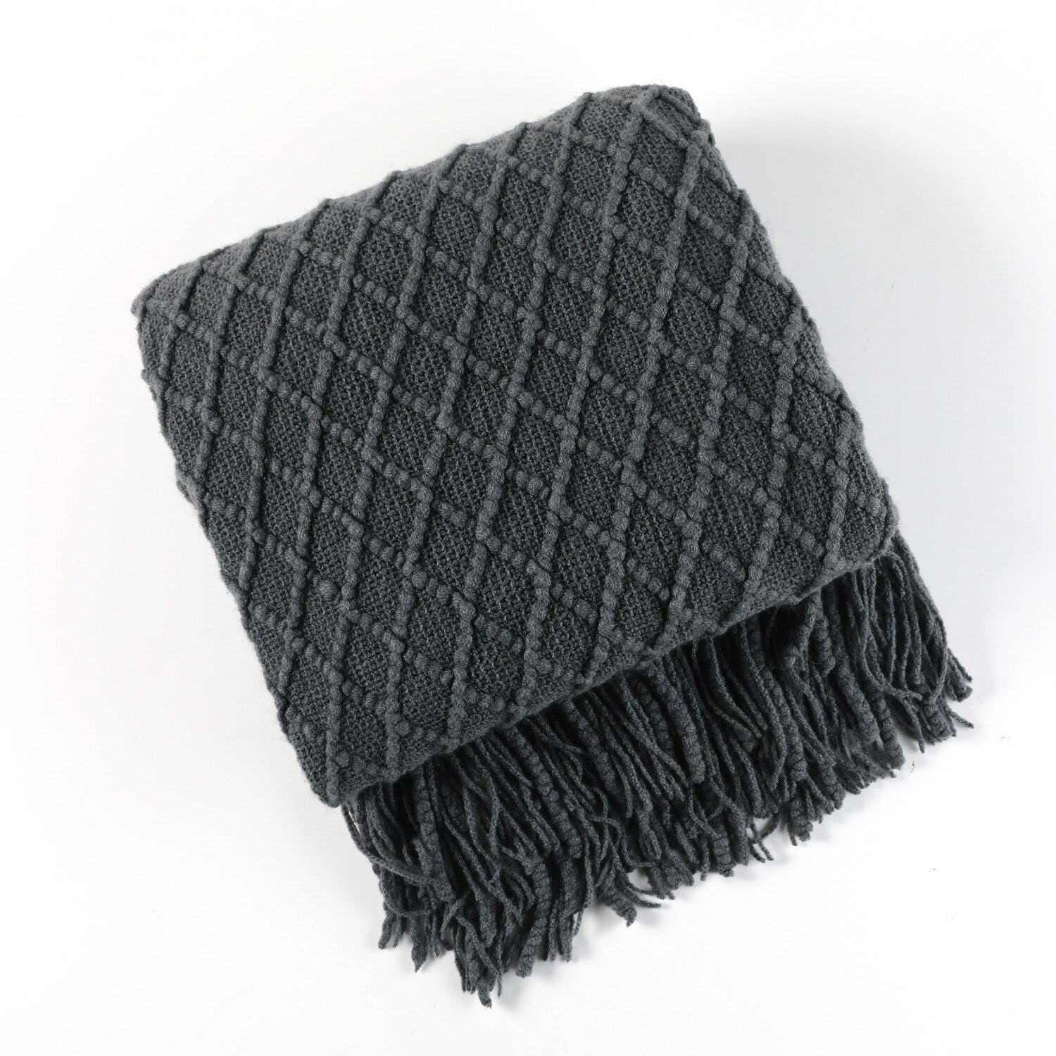 Nordic Solid Sofa Knitted Blanket - The House Of BLOC