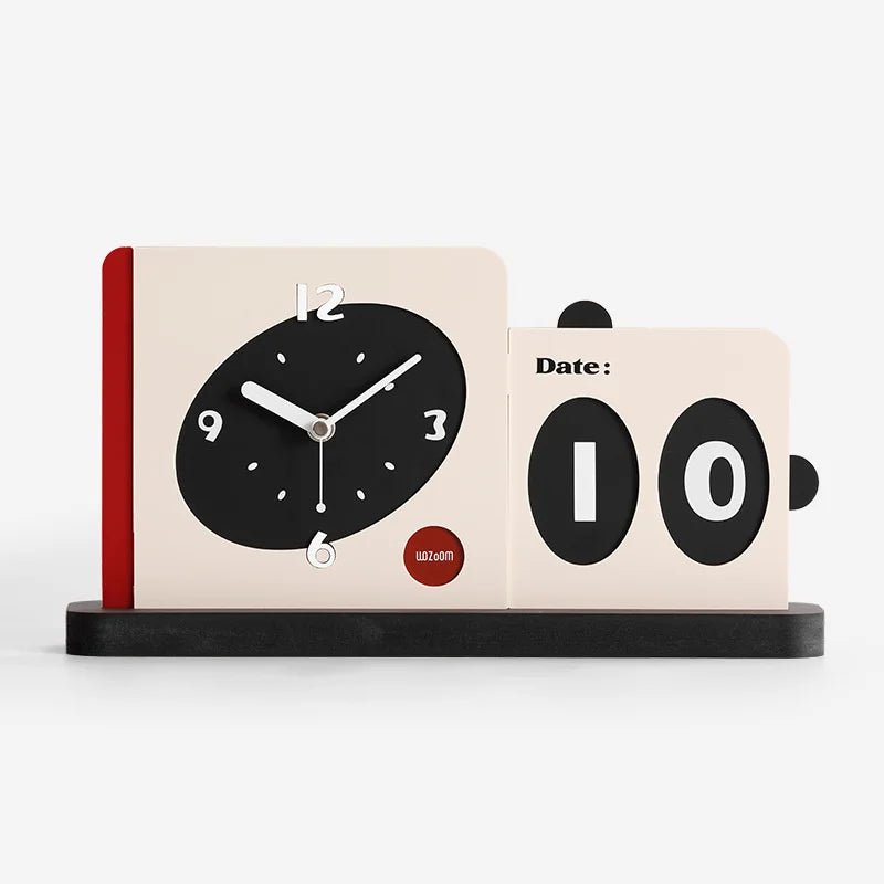 Nordic Style Desk Clock With Calendar - The House Of BLOC