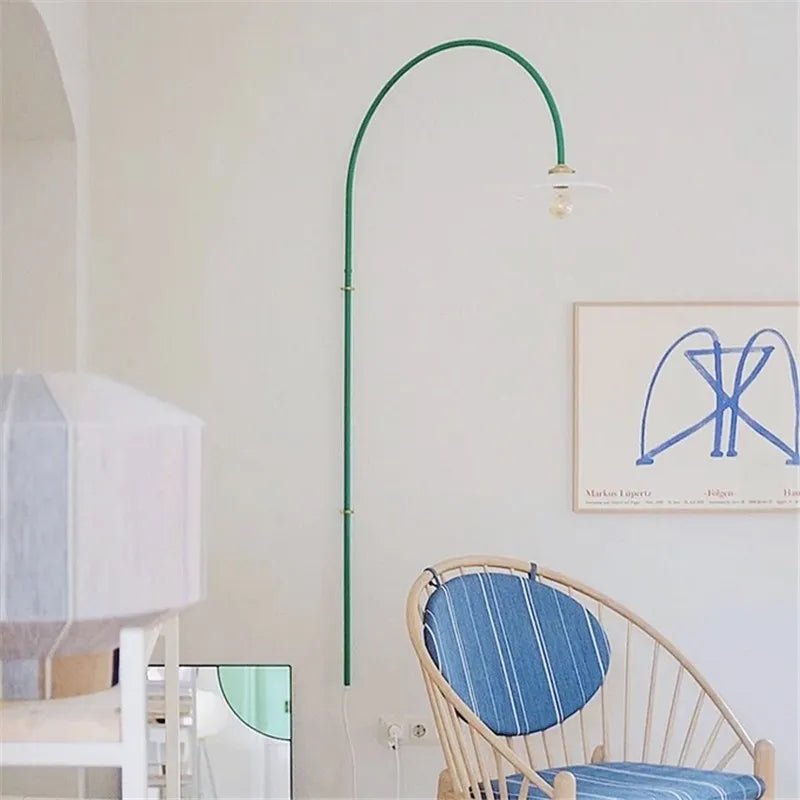 Nordic Style Long Pole Rotary Swing Arm Light - The House Of BLOC