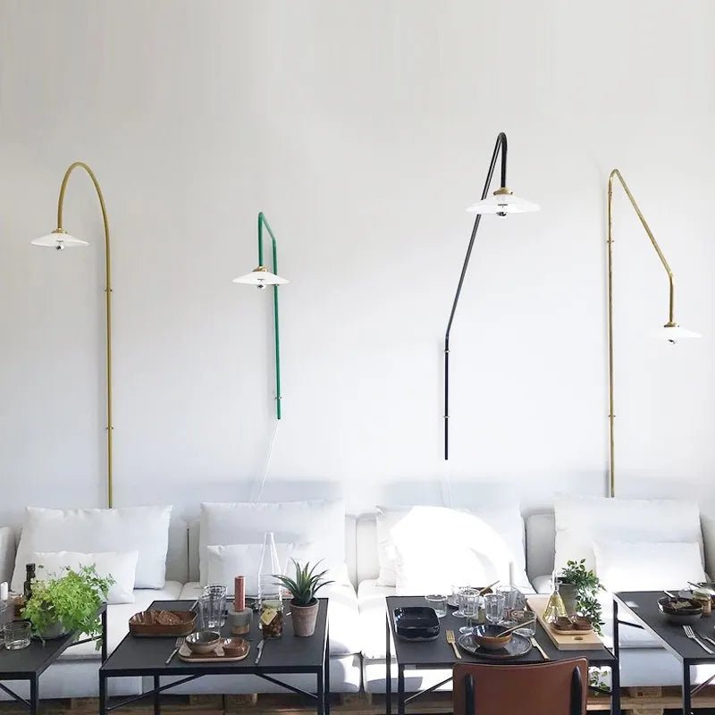 Nordic Style Long Pole Rotary Swing Arm Light - The House Of BLOC