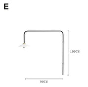 Nordic Style Long Pole Rotary Swing Arm Light - The House Of BLOC