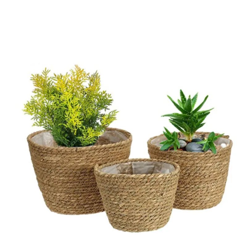 Nordic Woven Flower Plant Basket - The House Of BLOC