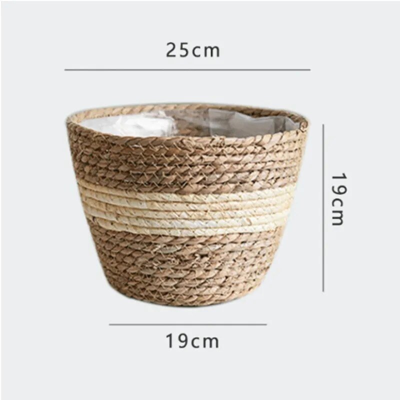 Nordic Woven Flower Plant Basket - The House Of BLOC