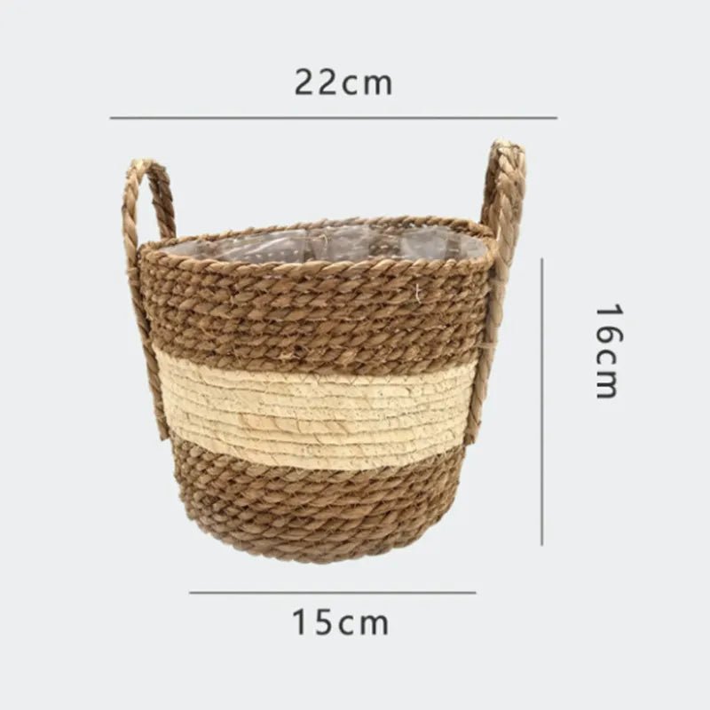 Nordic Woven Flower Plant Basket - The House Of BLOC