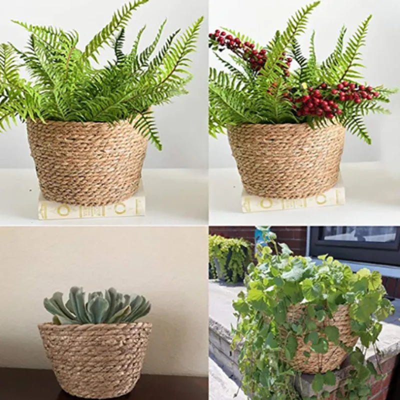 Nordic Woven Flower Plant Basket - The House Of BLOC