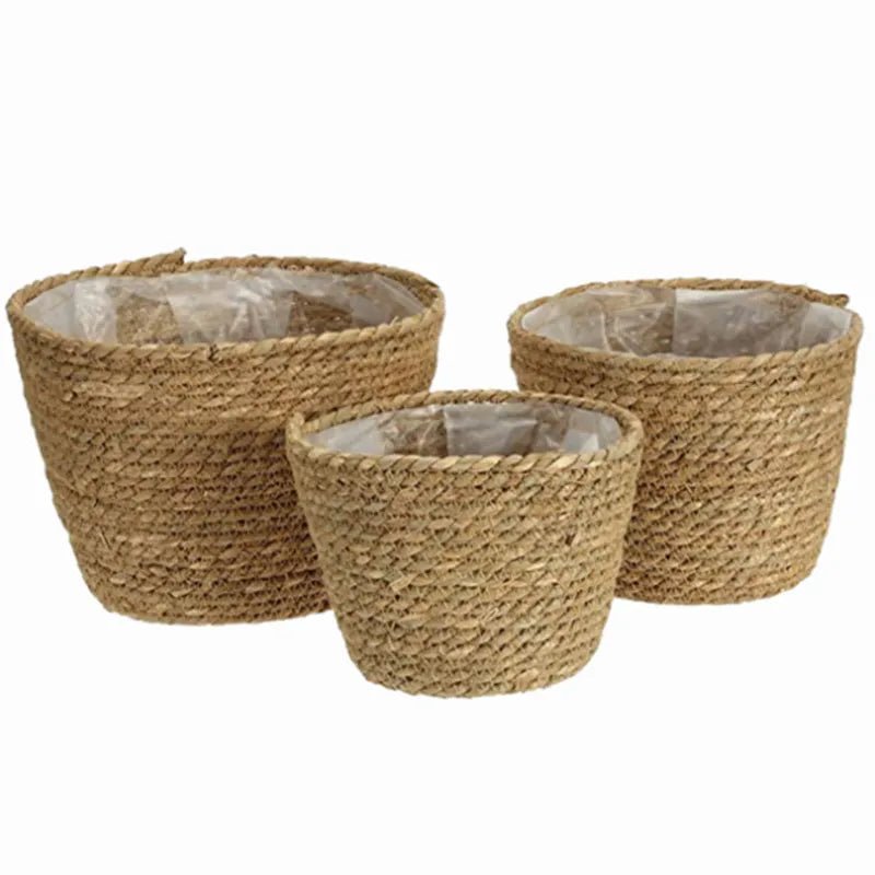 Nordic Woven Flower Plant Basket - The House Of BLOC