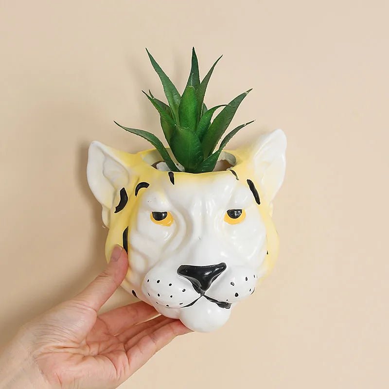 Novelty Ceramic 3D Lion's Head Vase - The House Of BLOC