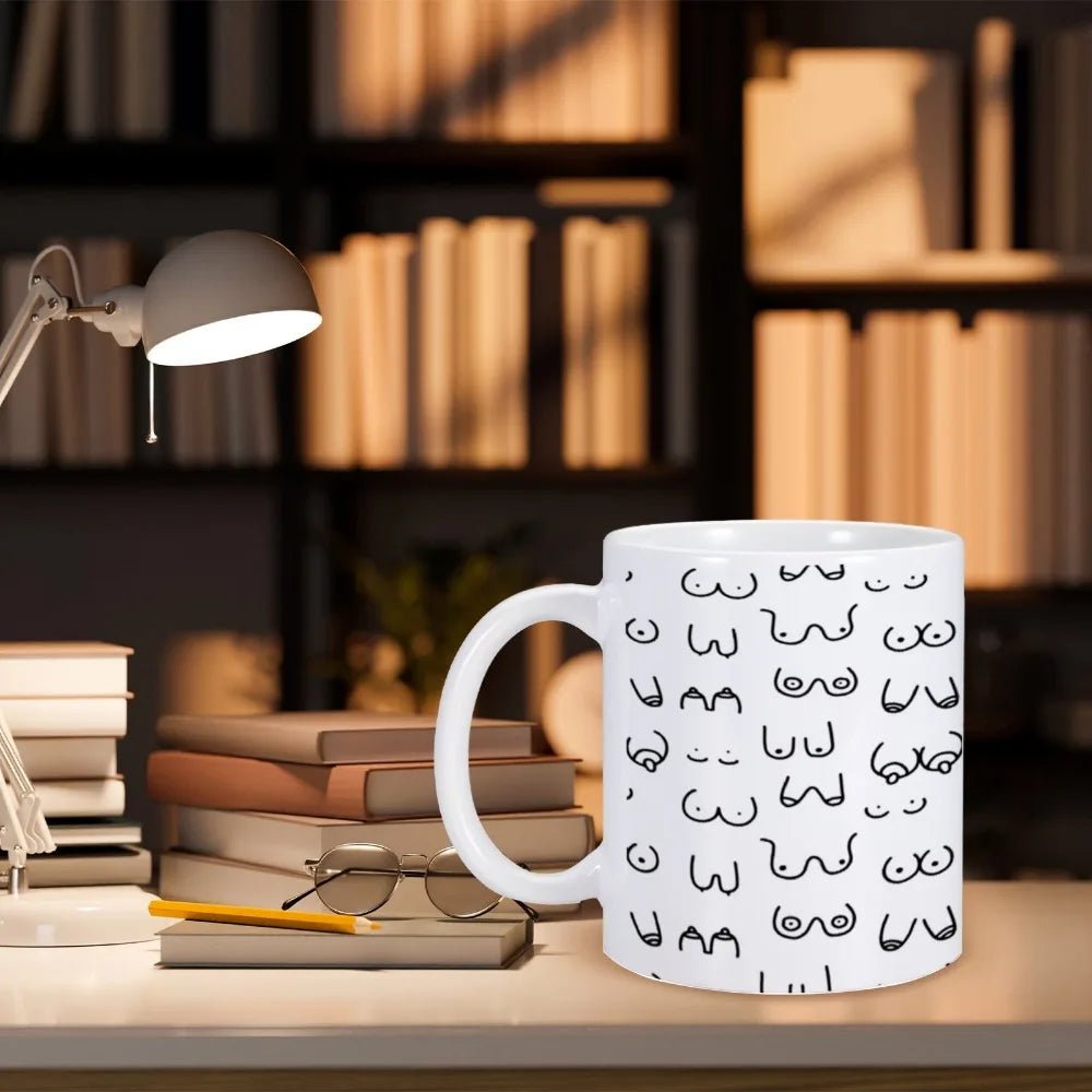 Novelty Funny Boobs Ceramic Coffee Mug - The House Of BLOC