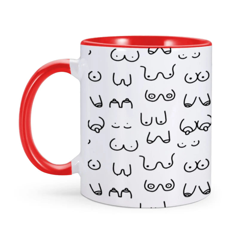 Novelty Funny Boobs Ceramic Coffee Mug - The House Of BLOC