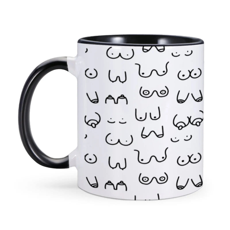 Novelty Funny Boobs Ceramic Coffee Mug - The House Of BLOC