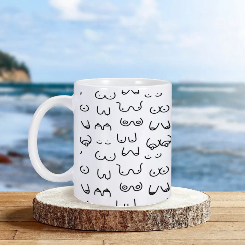 Novelty Funny Boobs Ceramic Coffee Mug - The House Of BLOC