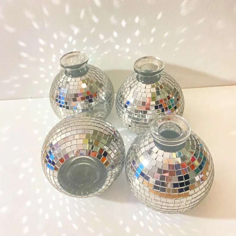 Novelty Mirrored Disco Ball Vase - The House Of BLOC