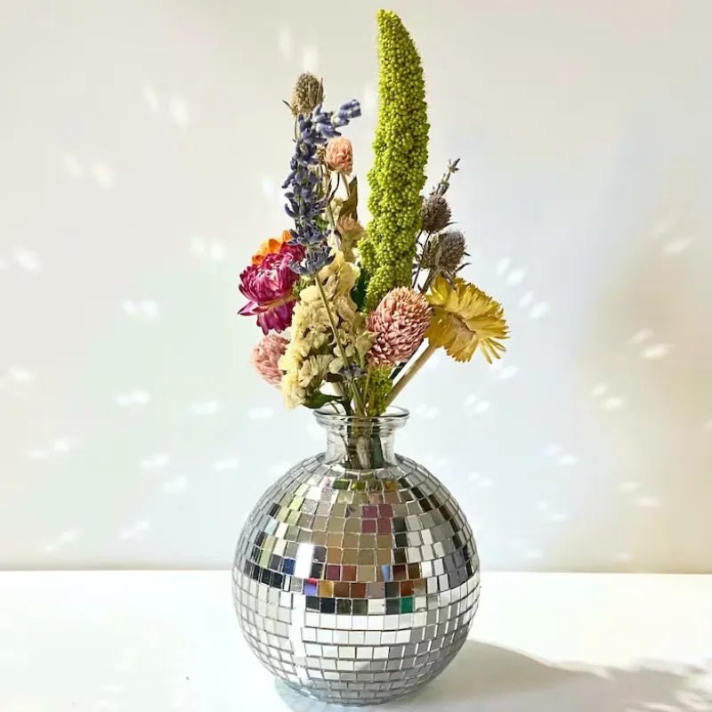 Novelty Mirrored Disco Ball Vase - The House Of BLOC