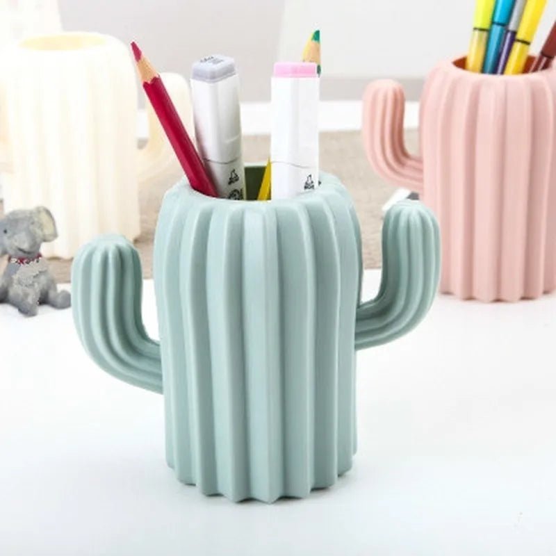 Pastel Cactus Shape Pen Holder - The House Of BLOC
