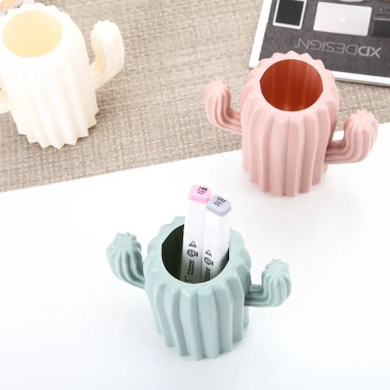 Pastel Cactus Shape Pen Holder - The House Of BLOC