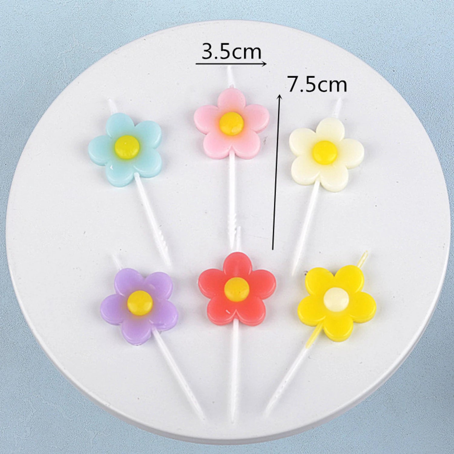 Pastel Coloured Daisy Flower Candle Set - The House Of BLOC