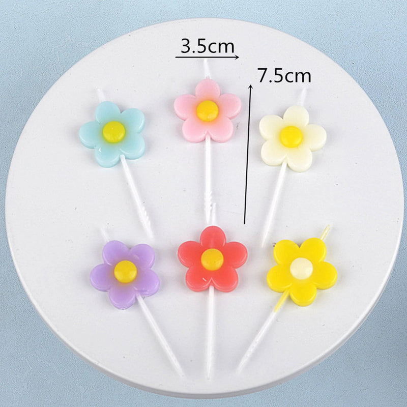 Pastel Coloured Daisy Flower Candle Set - The House Of BLOC