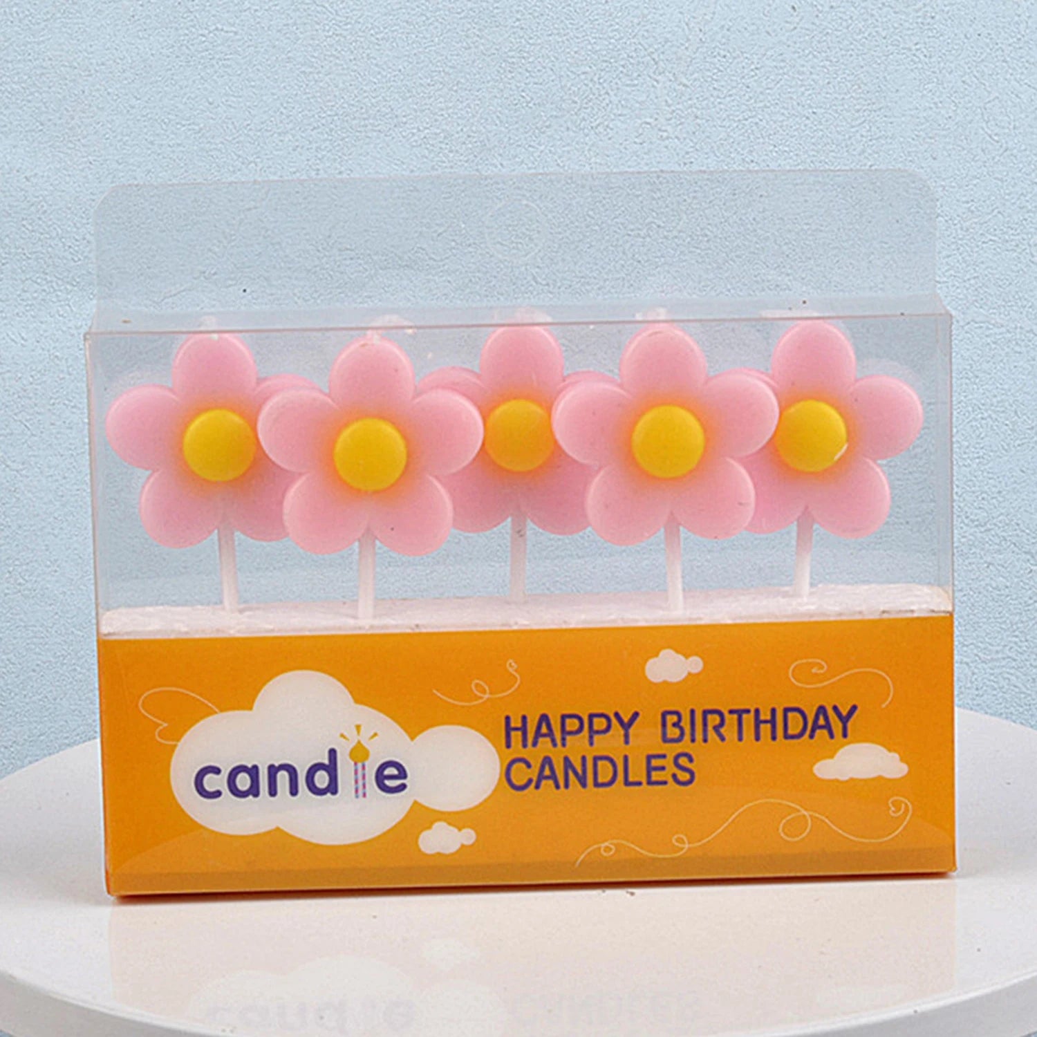 Pastel Coloured Daisy Flower Candle Set - The House Of BLOC