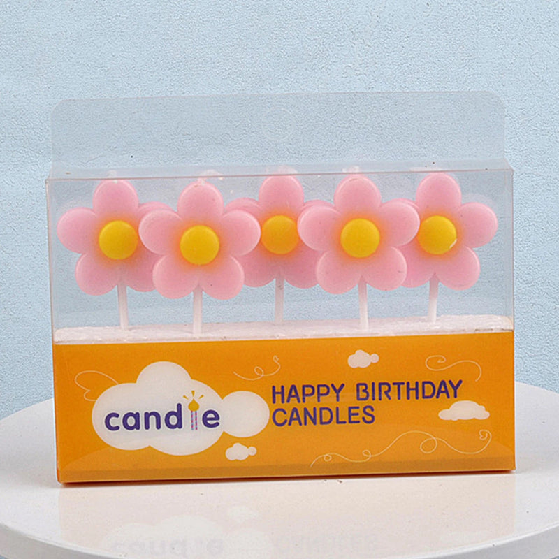 Pastel Coloured Daisy Flower Candle Set - The House Of BLOC