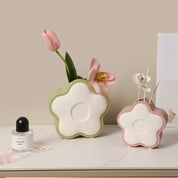 Pastel Coloured Flower Shape Ceramic Vase - The House Of BLOC