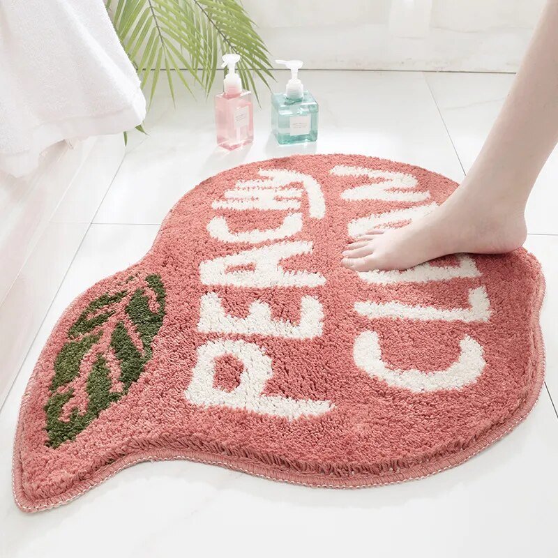 Peach & Lemon Shaped Absorbent Bathroom Mats - The House Of BLOC