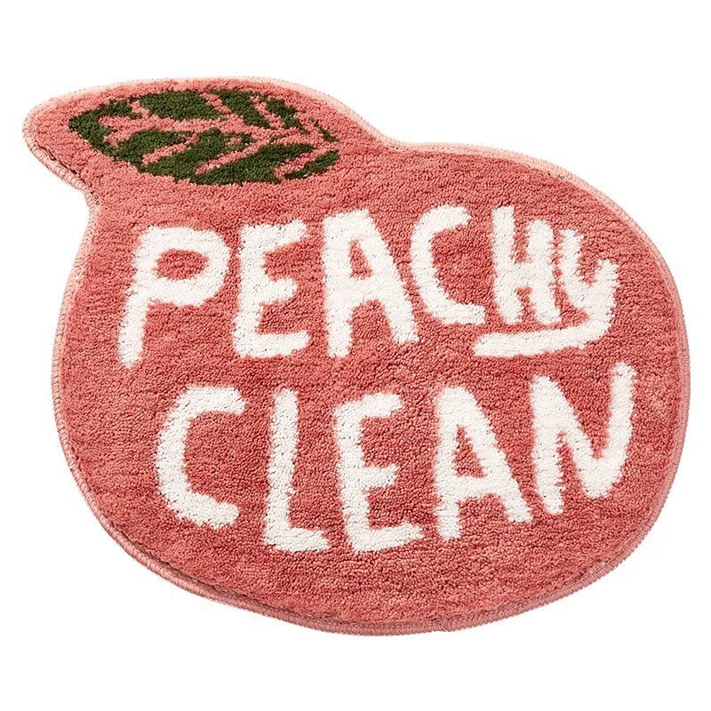 Peach & Lemon Shaped Absorbent Bathroom Mats - The House Of BLOC